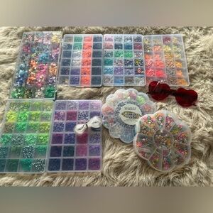 Colorful Bead Collection with Red Sunglasses (bundle)